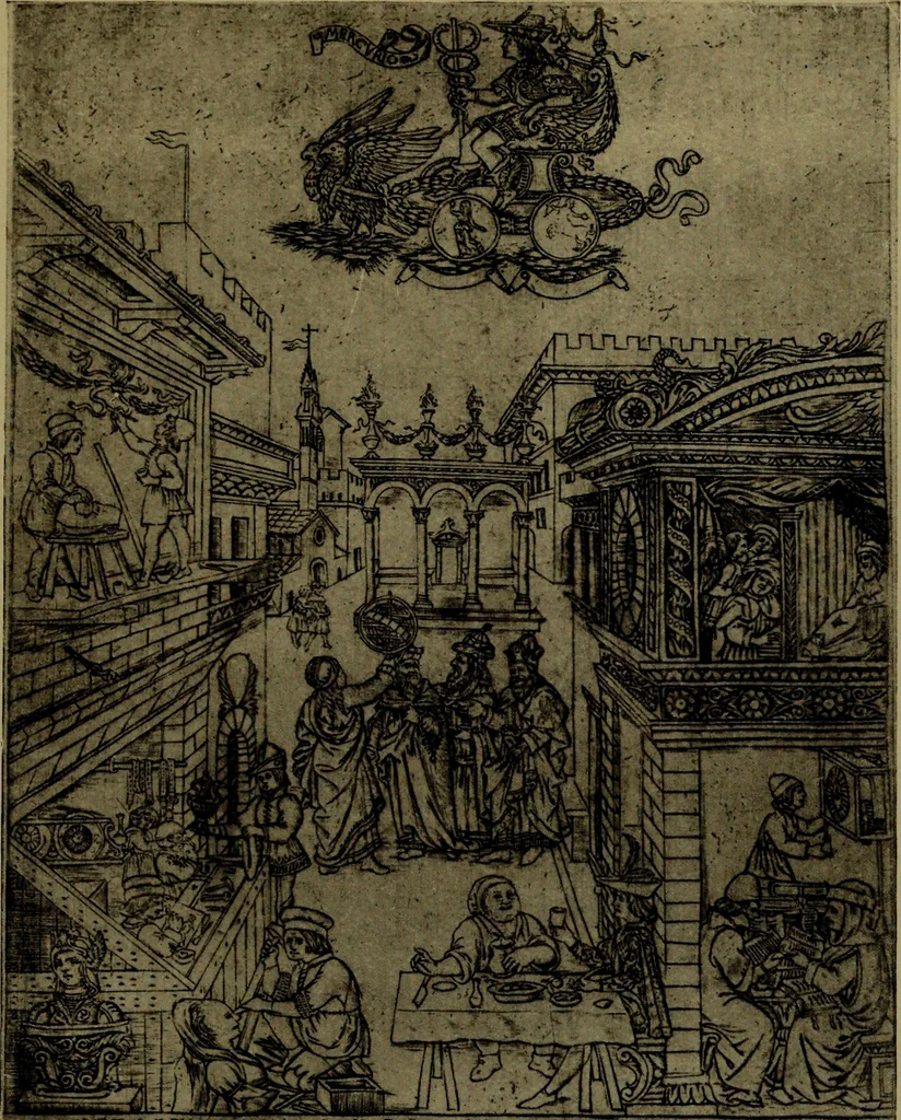 An illustration from Andrea Mantegna and the Italian pre-Raphaelite engravers, 1911, leaf 48