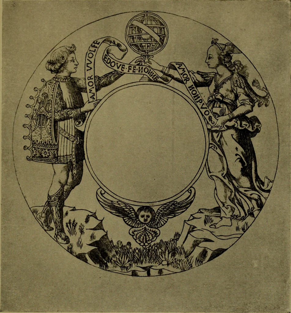 An illustration from Andrea Mantegna and the Italian pre-Raphaelite engravers, 1911, leaf 52