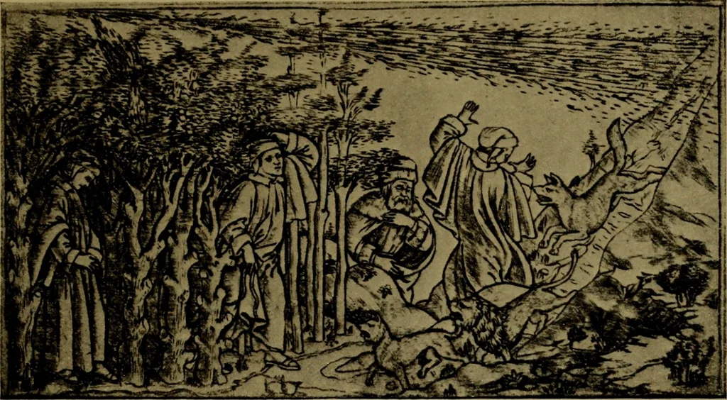 An illustration from Andrea Mantegna and the Italian pre-Raphaelite engravers, 1911, leaf 54