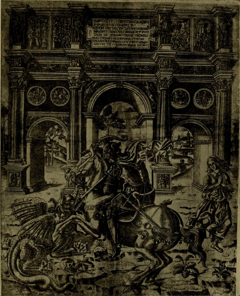 An illustration from Andrea Mantegna and the Italian pre-Raphaelite engravers, 1911, leaf 68
