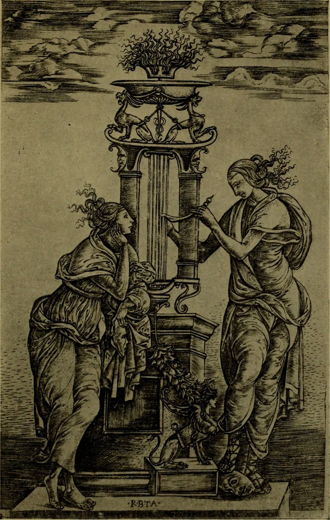 An illustration from Andrea Mantegna and the Italian pre-Raphaelite engravers, 1911, leaf 74