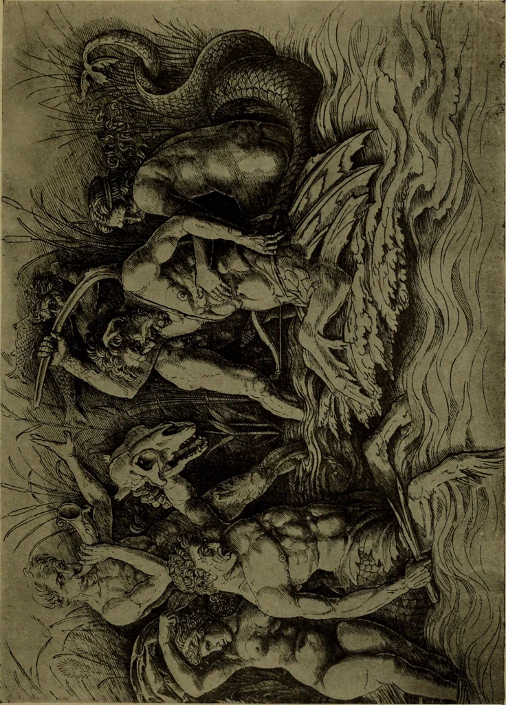 An illustration from Andrea Mantegna and the Italian pre-Raphaelite engravers, 1911, leaf 90
