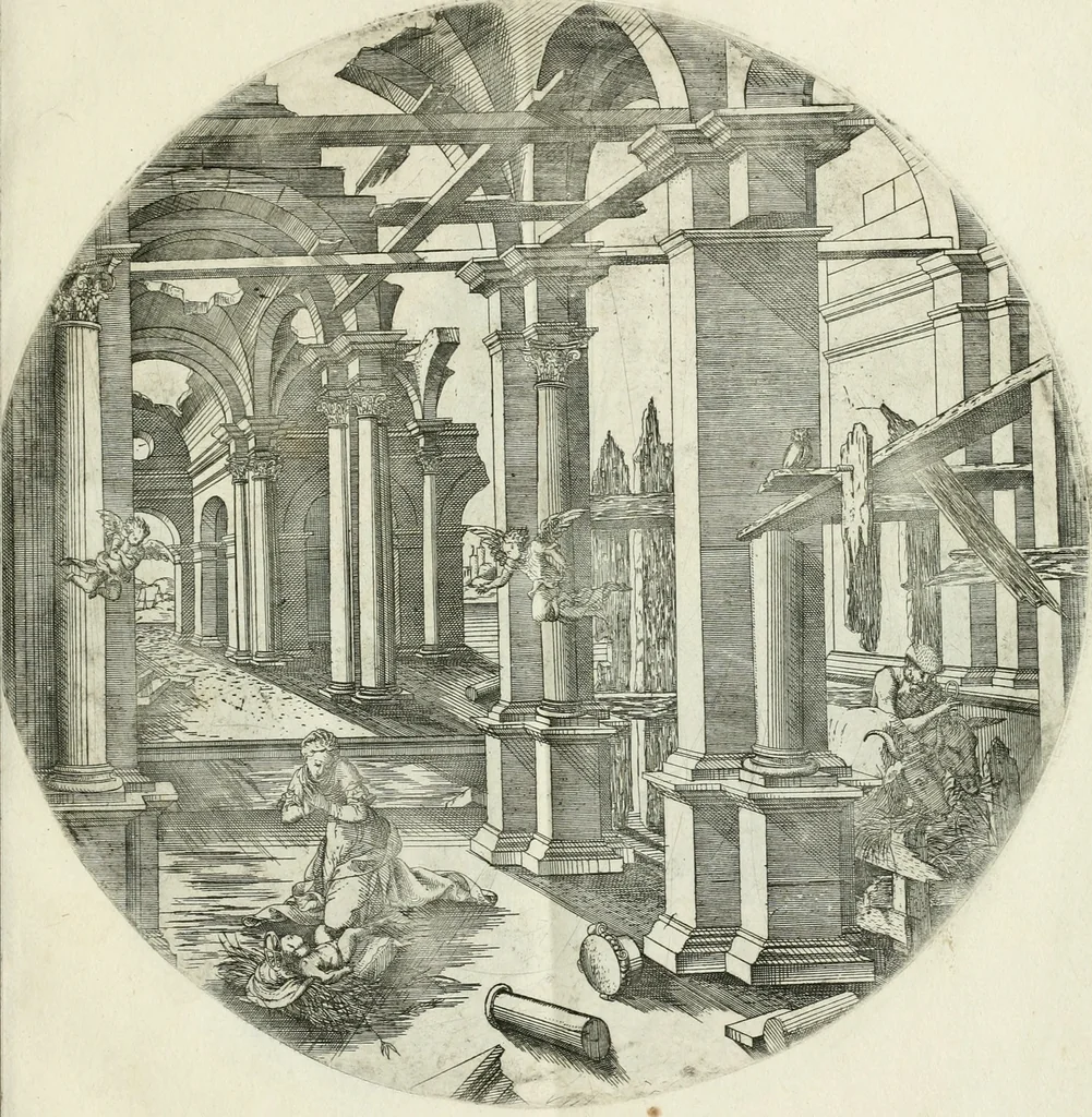 An illustration from Iacobvs Androvetivs dv Cerceav : lectoribvs S. veteri consvetvdine institvtoqve nostro novos ... labores excipienti, visvm fvit hos opvs ... edere ... Continet ... Optices, qvam perspectivam nominant viginti figuras .., 1551, leaf 26