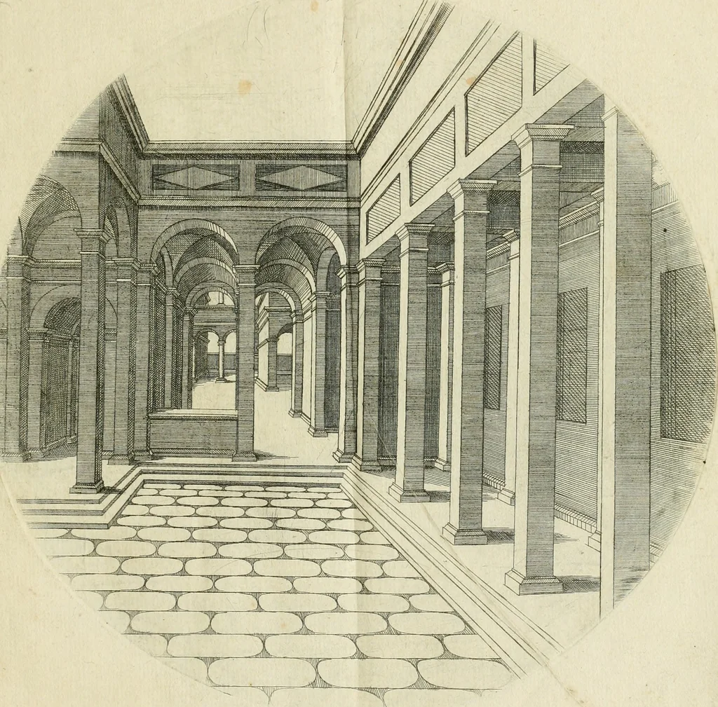 An illustration from Iacobvs Androvetivs dv Cerceav : lectoribvs S. veteri consvetvdine institvtoqve nostro novos ... labores excipienti, visvm fvit hos opvs ... edere ... Continet ... Optices, qvam perspectivam nominant viginti figuras .., 1551, leaf 6