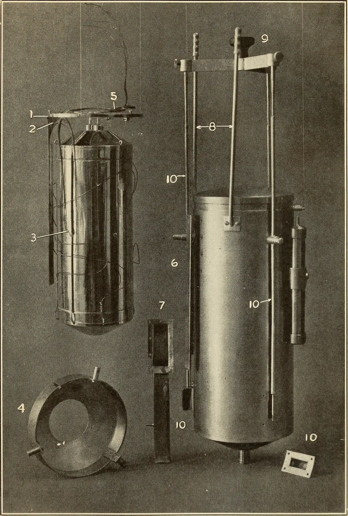 An illustration from An aneroid calorimeter for specific and latent heats, 1918, leaf 18