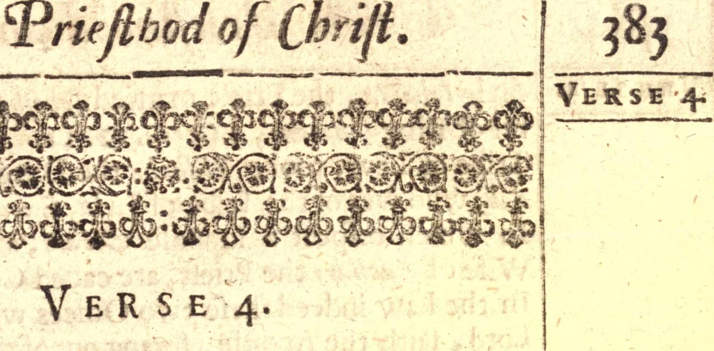 An illustration from An explication of the hundreth and tenth Psalme : wherein the severall heads of Christian religion therein contained, touching the exaltation of Christ, the scepter of his kingdom, the character of his subjects, his priesthood, victories, sufferings, and resurrection, are laregly explained and applyed : being the substance of severall sermons preached at Lincolns Inne, 1642, leaf 400