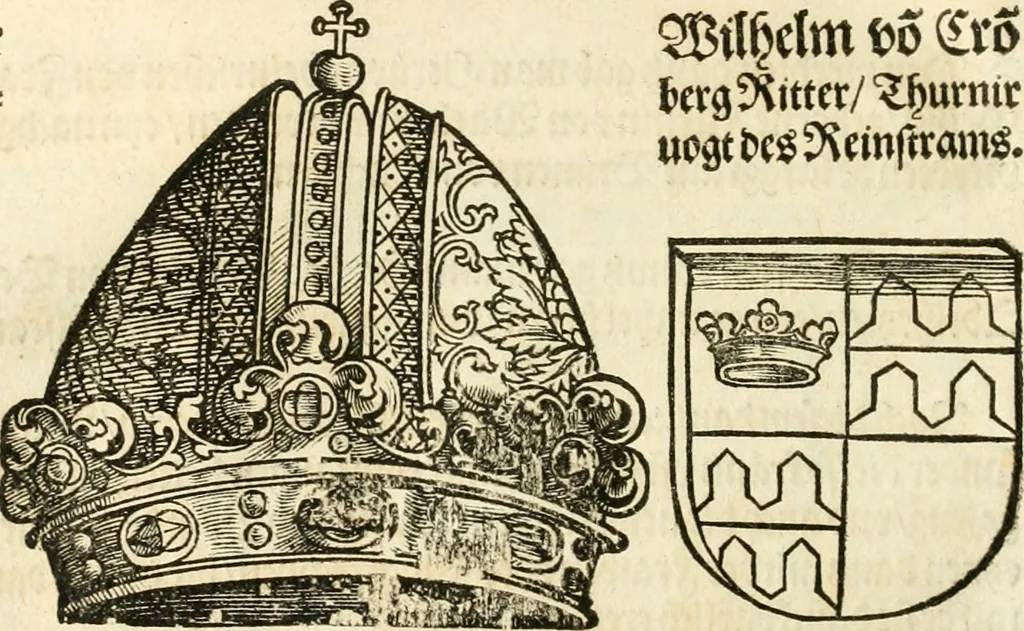 An illustration from Anfang, Vrsprug und Herkomen des Thurniers inn Teutscher Nation : wieuil Thurnier biss vff den letztenn zu Wormbs : auch wie vnnd an welchen Orten die gehalten vñ durch was Fürsten, Grauen, Herrn, Ritter vñ vom Adel, sie iederzeit besucht worden sindt .., 1532, leaf 115