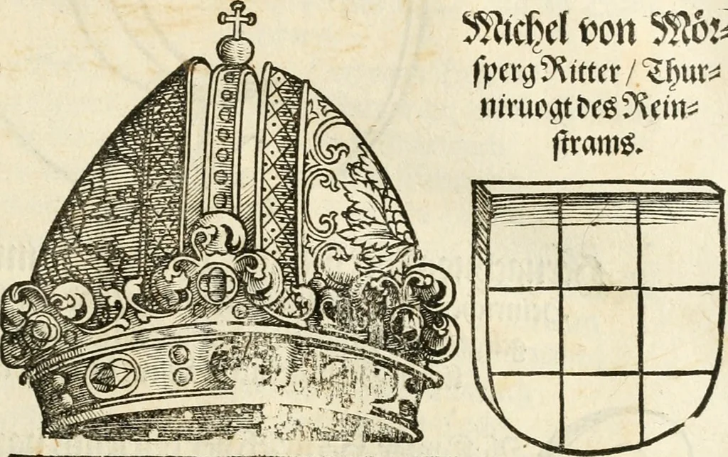 An illustration from Anfang, Vrsprug und Herkomen des Thurniers inn Teutscher Nation : wieuil Thurnier biss vff den letztenn zu Wormbs : auch wie vnnd an welchen Orten die gehalten vñ durch was Fürsten, Grauen, Herrn, Ritter vñ vom Adel, sie iederzeit besucht worden sindt .., 1532, leaf 124