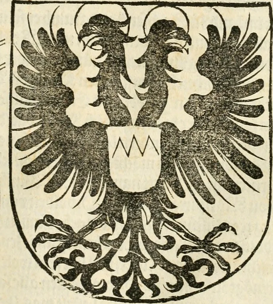 An illustration from Anfang, Vrsprug und Herkomen des Thurniers inn Teutscher Nation : wieuil Thurnier biss vff den letztenn zu Wormbs : auch wie vnnd an welchen Orten die gehalten vñ durch was Fürsten, Grauen, Herrn, Ritter vñ vom Adel, sie iederzeit besucht worden sindt .., 1532, leaf 124