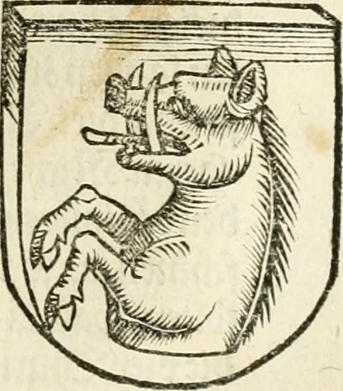 An illustration from Anfang, Vrsprug und Herkomen des Thurniers inn Teutscher Nation : wieuil Thurnier biss vff den letztenn zu Wormbs : auch wie vnnd an welchen Orten die gehalten vñ durch was Fürsten, Grauen, Herrn, Ritter vñ vom Adel, sie iederzeit besucht worden sindt .., 1532, leaf 124