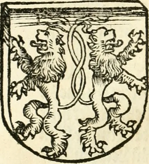An illustration from Anfang, Vrsprug und Herkomen des Thurniers inn Teutscher Nation : wieuil Thurnier biss vff den letztenn zu Wormbs : auch wie vnnd an welchen Orten die gehalten vñ durch was Fürsten, Grauen, Herrn, Ritter vñ vom Adel, sie iederzeit besucht worden sindt .., 1532, leaf 133
