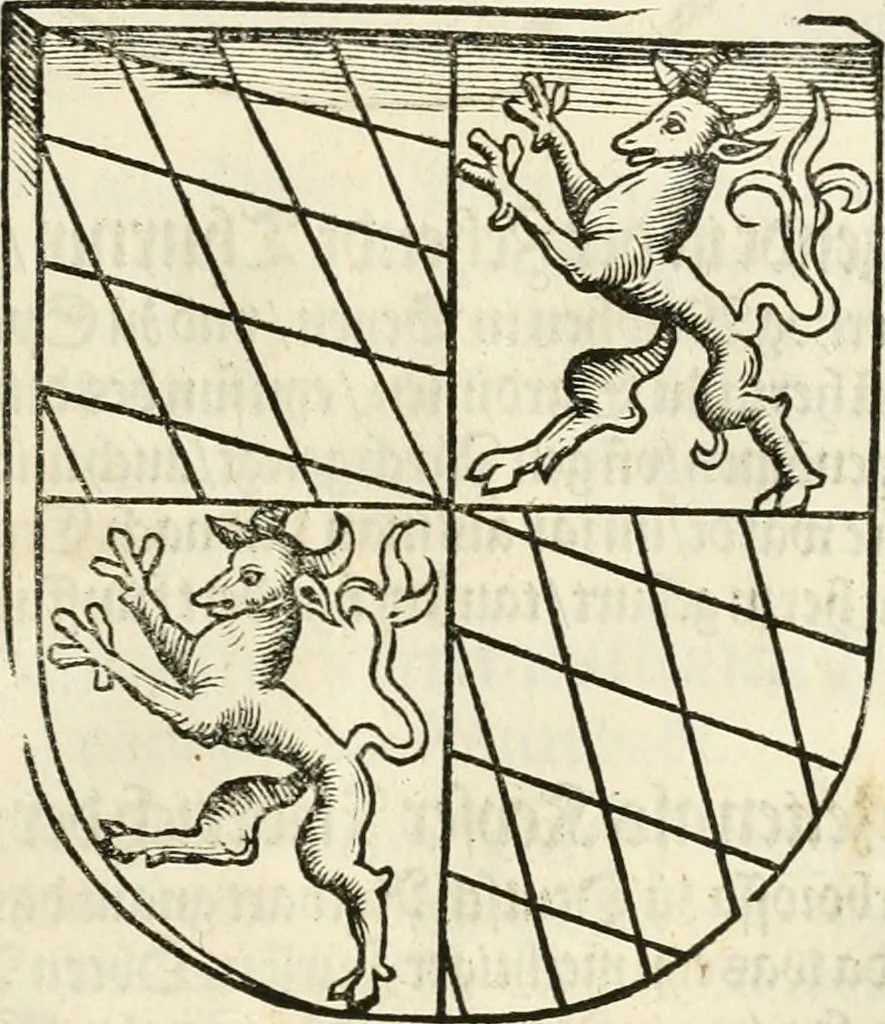 An illustration from Anfang, Vrsprug und Herkomen des Thurniers inn Teutscher Nation : wieuil Thurnier biss vff den letztenn zu Wormbs : auch wie vnnd an welchen Orten die gehalten vñ durch was Fürsten, Grauen, Herrn, Ritter vñ vom Adel, sie iederzeit besucht worden sindt .., 1532, leaf 152