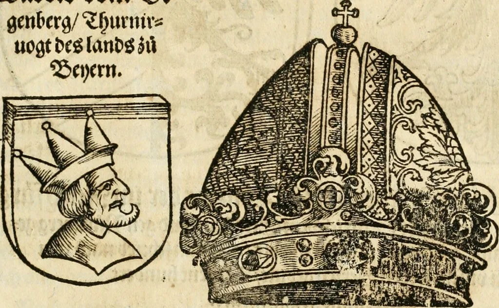 An illustration from Anfang, Vrsprug und Herkomen des Thurniers inn Teutscher Nation : wieuil Thurnier biss vff den letztenn zu Wormbs : auch wie vnnd an welchen Orten die gehalten vñ durch was Fürsten, Grauen, Herrn, Ritter vñ vom Adel, sie iederzeit besucht worden sindt .., 1532, leaf 194