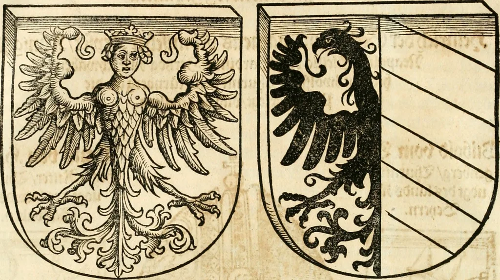 An illustration from Anfang, Vrsprug und Herkomen des Thurniers inn Teutscher Nation : wieuil Thurnier biss vff den letztenn zu Wormbs : auch wie vnnd an welchen Orten die gehalten vñ durch was Fürsten, Grauen, Herrn, Ritter vñ vom Adel, sie iederzeit besucht worden sindt .., 1532, leaf 195
