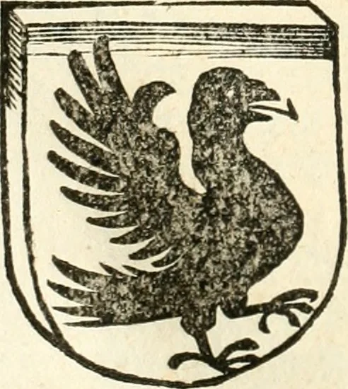 An illustration from Anfang, Vrsprug und Herkomen des Thurniers inn Teutscher Nation : wieuil Thurnier biss vff den letztenn zu Wormbs : auch wie vnnd an welchen Orten die gehalten vñ durch was Fürsten, Grauen, Herrn, Ritter vñ vom Adel, sie iederzeit besucht worden sindt .., 1532, leaf 257