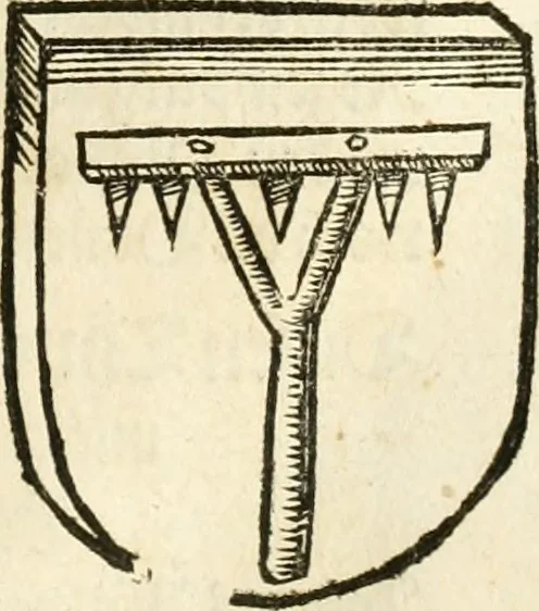 An illustration from Anfang, Vrsprug und Herkomen des Thurniers inn Teutscher Nation : wieuil Thurnier biss vff den letztenn zu Wormbs : auch wie vnnd an welchen Orten die gehalten vñ durch was Fürsten, Grauen, Herrn, Ritter vñ vom Adel, sie iederzeit besucht worden sindt .., 1532, leaf 282