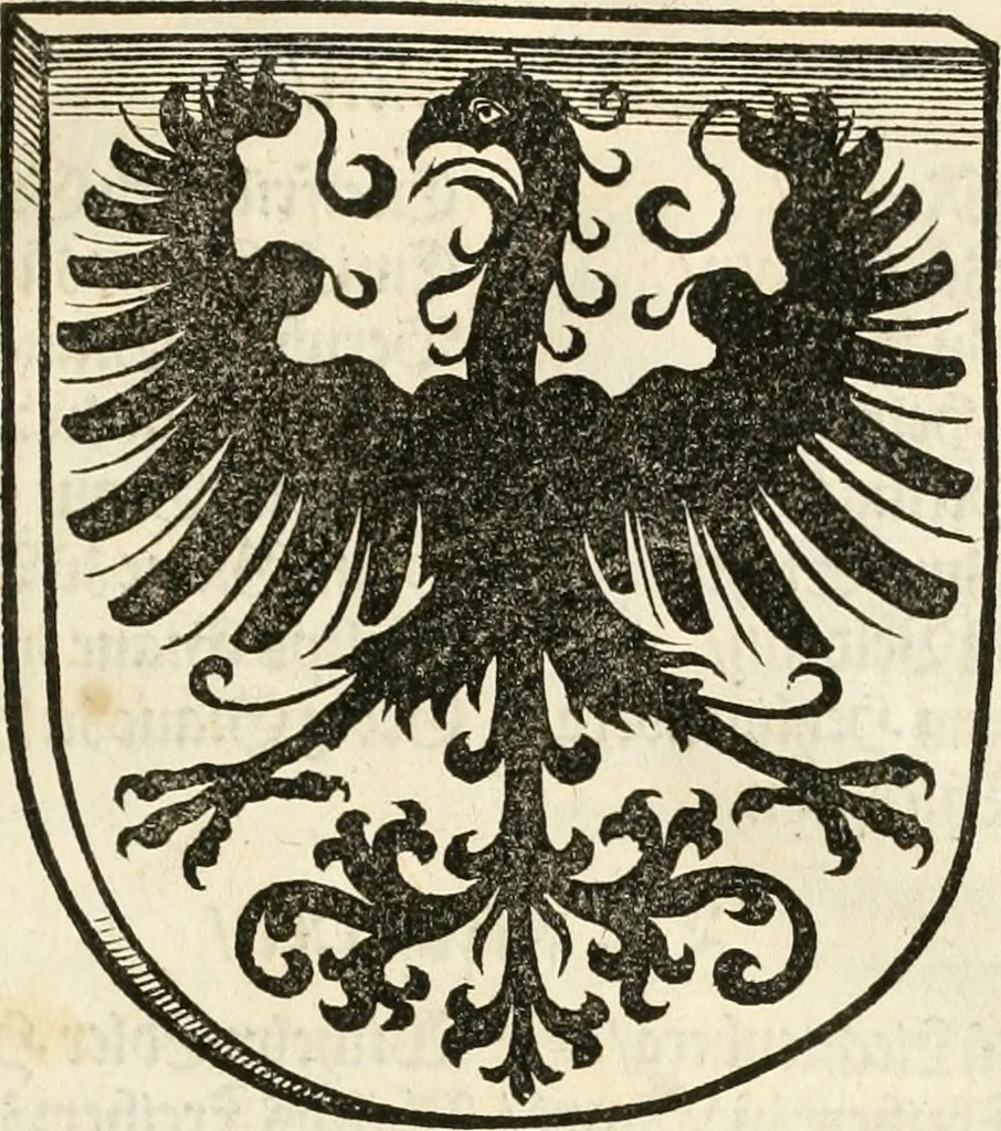An illustration from Anfang, Vrsprug und Herkomen des Thurniers inn Teutscher Nation : wieuil Thurnier biss vff den letztenn zu Wormbs : auch wie vnnd an welchen Orten die gehalten vñ durch was Fürsten, Grauen, Herrn, Ritter vñ vom Adel, sie iederzeit besucht worden sindt .., 1532, leaf 298