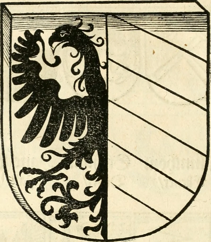An illustration from Anfang, Vrsprug und Herkomen des Thurniers inn Teutscher Nation : wieuil Thurnier biss vff den letztenn zu Wormbs : auch wie vnnd an welchen Orten die gehalten vñ durch was Fürsten, Grauen, Herrn, Ritter vñ vom Adel, sie iederzeit besucht worden sindt .., 1532, leaf 325