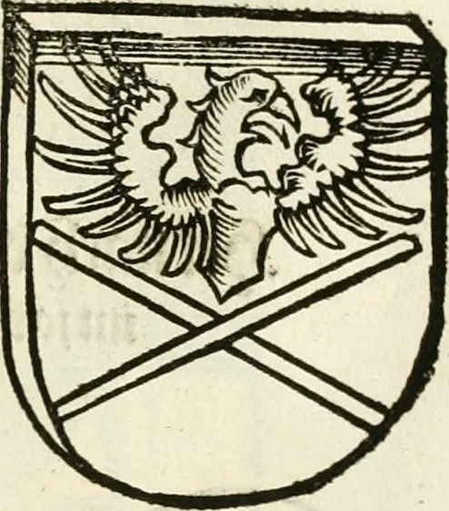An illustration from Anfang, Vrsprug und Herkomen des Thurniers inn Teutscher Nation : wieuil Thurnier biss vff den letztenn zu Wormbs : auch wie vnnd an welchen Orten die gehalten vñ durch was Fürsten, Grauen, Herrn, Ritter vñ vom Adel, sie iederzeit besucht worden sindt .., 1532, leaf 352