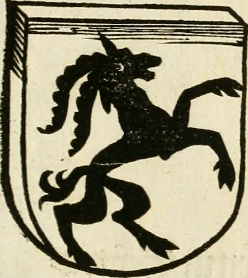 An illustration from Anfang, Vrsprug und Herkomen des Thurniers inn Teutscher Nation : wieuil Thurnier biss vff den letztenn zu Wormbs : auch wie vnnd an welchen Orten die gehalten vñ durch was Fürsten, Grauen, Herrn, Ritter vñ vom Adel, sie iederzeit besucht worden sindt .., 1532, leaf 376