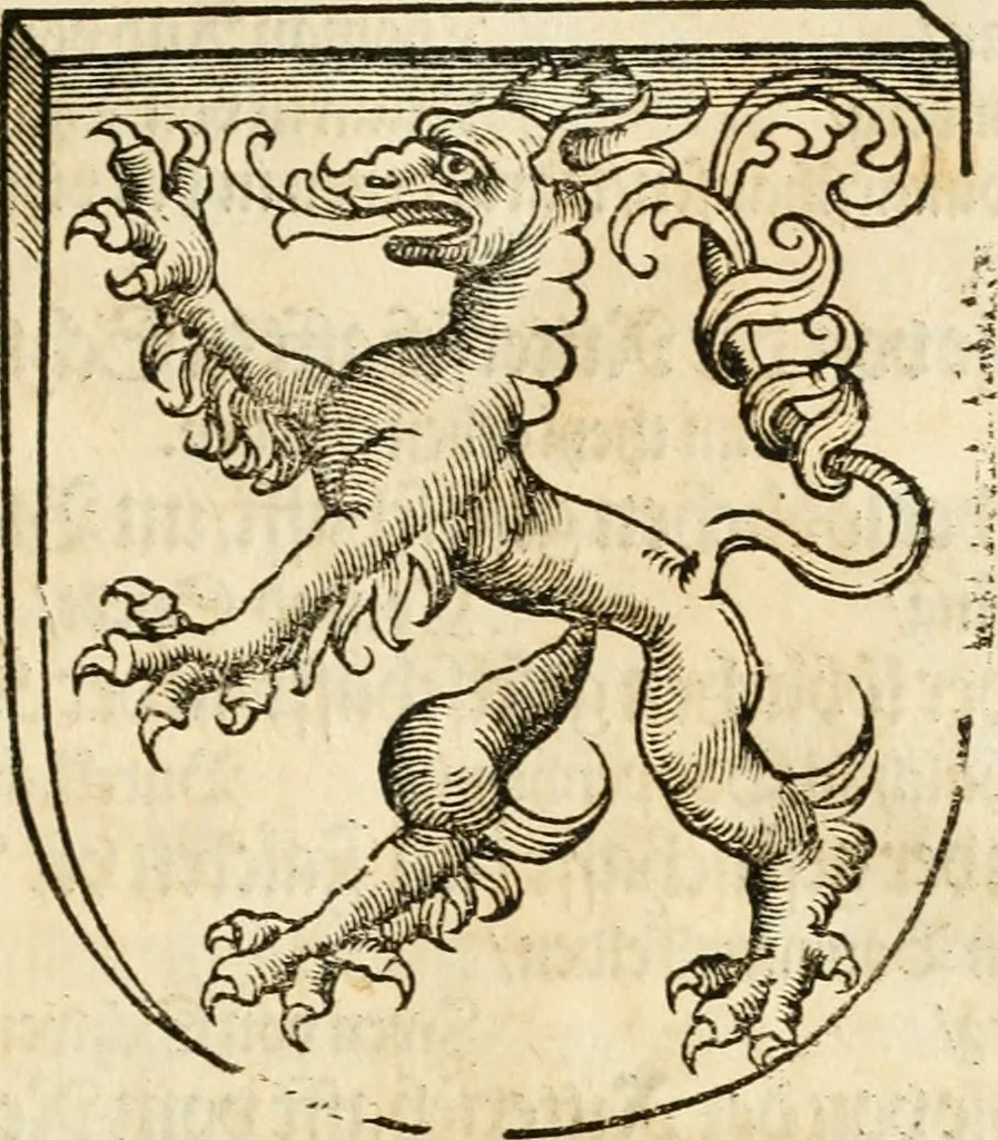 An illustration from Anfang, Vrsprug und Herkomen des Thurniers inn Teutscher Nation : wieuil Thurnier biss vff den letztenn zu Wormbs : auch wie vnnd an welchen Orten die gehalten vñ durch was Fürsten, Grauen, Herrn, Ritter vñ vom Adel, sie iederzeit besucht worden sindt .., 1532, leaf 388
