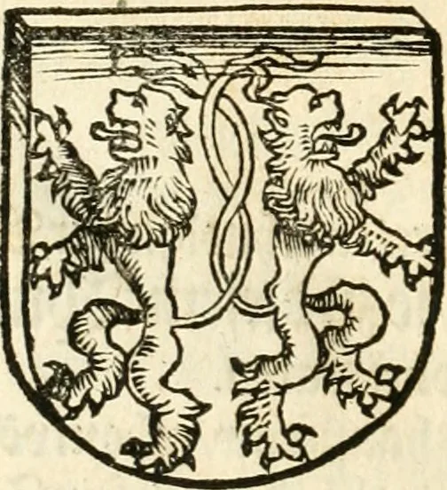 An illustration from Anfang, Vrsprug und Herkomen des Thurniers inn Teutscher Nation : wieuil Thurnier biss vff den letztenn zu Wormbs : auch wie vnnd an welchen Orten die gehalten vñ durch was Fürsten, Grauen, Herrn, Ritter vñ vom Adel, sie iederzeit besucht worden sindt .., 1532, leaf 435