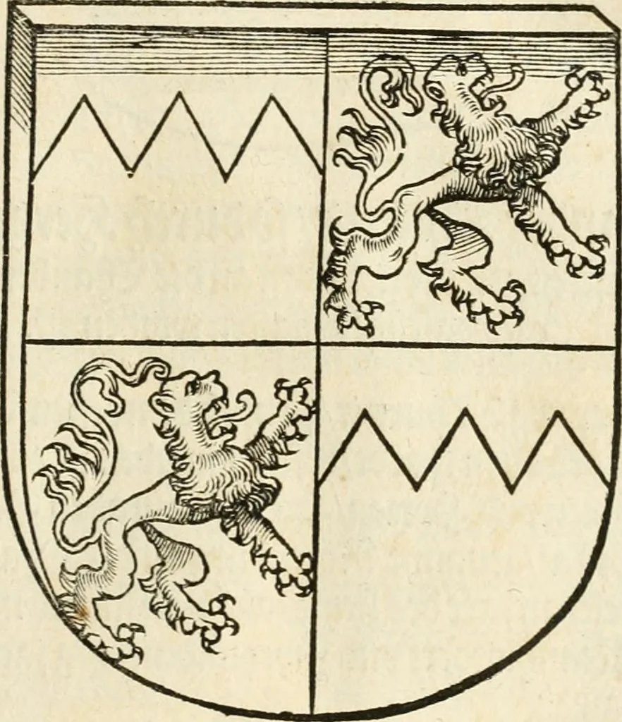 An illustration from Anfang, Vrsprug und Herkomen des Thurniers inn Teutscher Nation : wieuil Thurnier biss vff den letztenn zu Wormbs : auch wie vnnd an welchen Orten die gehalten vñ durch was Fürsten, Grauen, Herrn, Ritter vñ vom Adel, sie iederzeit besucht worden sindt .., 1532, leaf 78