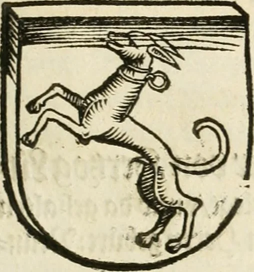 An illustration from Anfang, Vrsprug und Herkomen des Thurniers inn Teutscher Nation : wieuil Thurnier biss vff den letztenn zu Wormbs : auch wie vnnd an welchen Orten die gehalten vñ durch was Fürsten, Grauen, Herrn, Ritter vñ vom Adel, sie iederzeit besucht worden sindt .., 1532, leaf 92