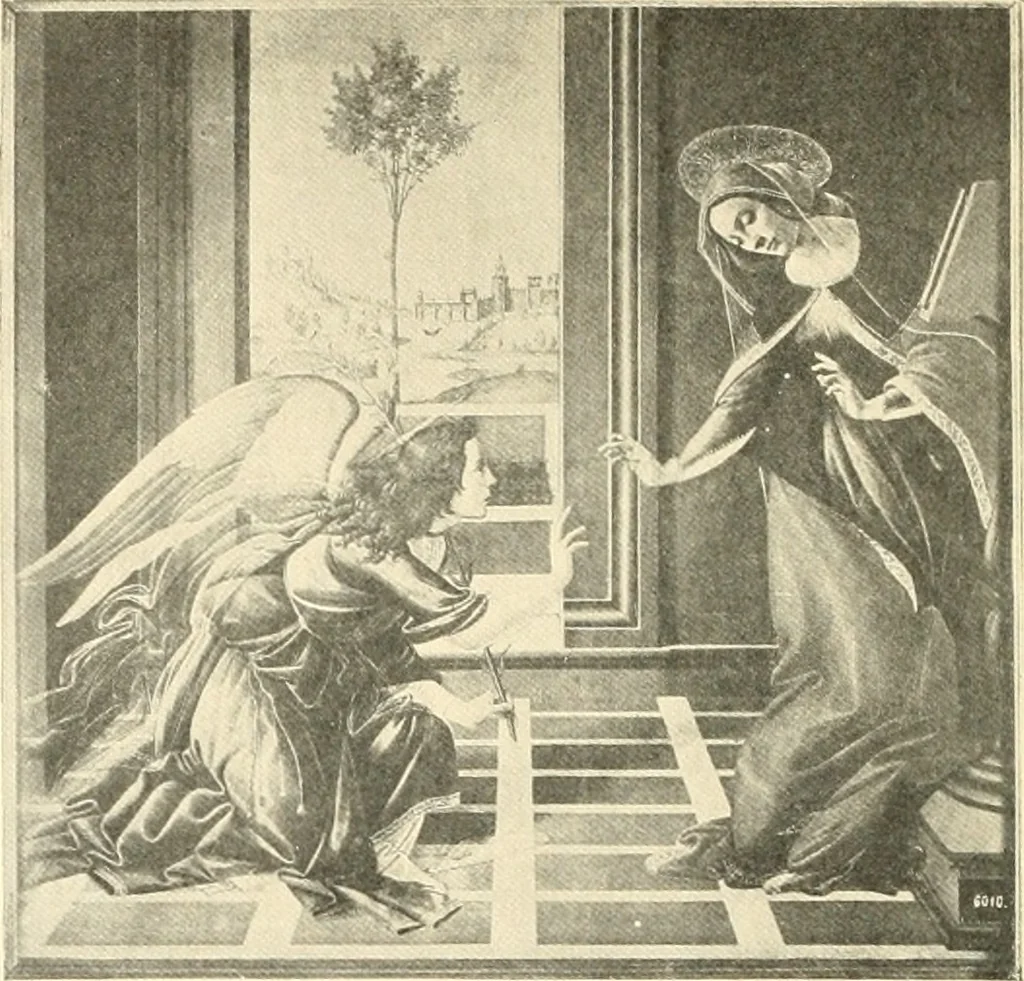 An illustration from The angel of thought, and other poems; impressions from old masters, 1909, leaf 17