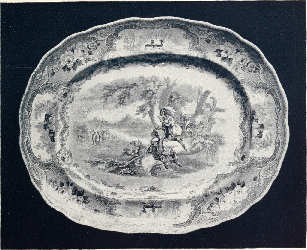 An illustration from Anglo-American pottery; old English china with American views; a manual for collectors, 1901, leaf 100