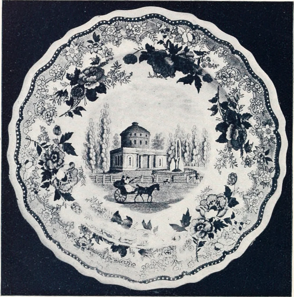 An illustration from Anglo-American pottery; old English china with American views; a manual for collectors, 1901, leaf 105