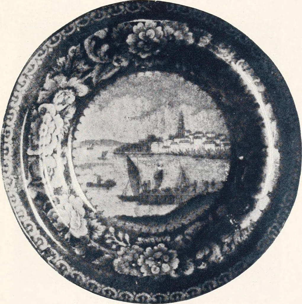 An illustration from Anglo-American pottery; old English china with American views; a manual for collectors, 1901, leaf 124