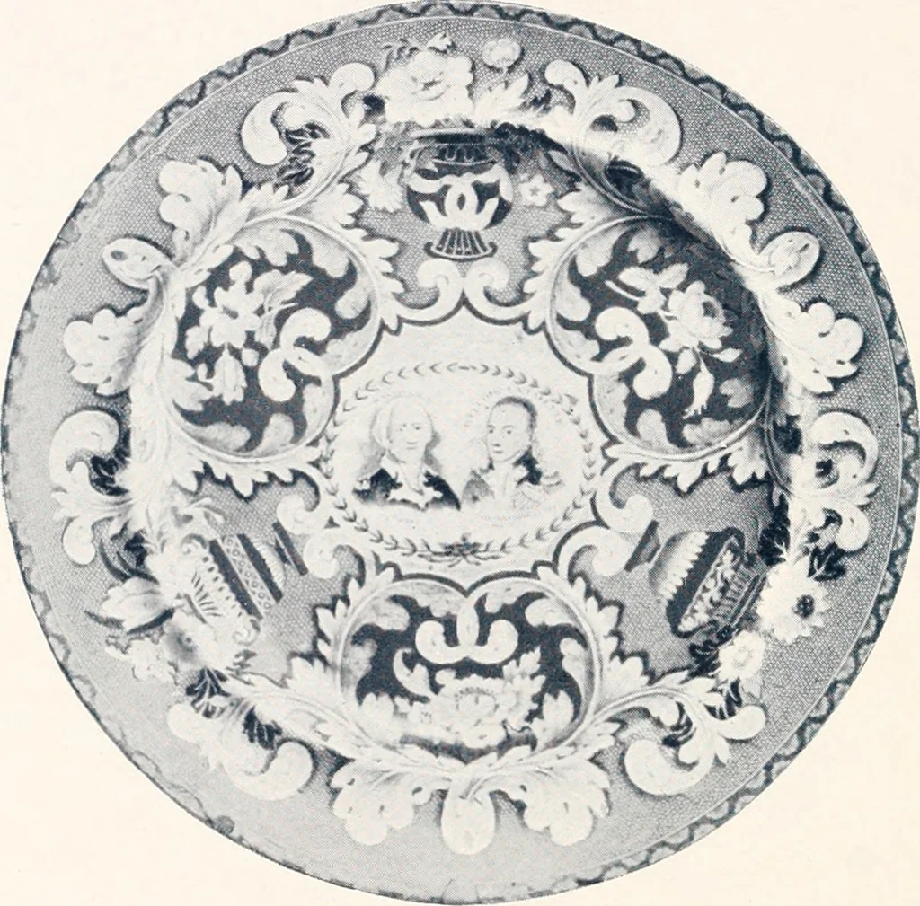 An illustration from Anglo-American pottery; old English china with American views; a manual for collectors, 1901, leaf 133