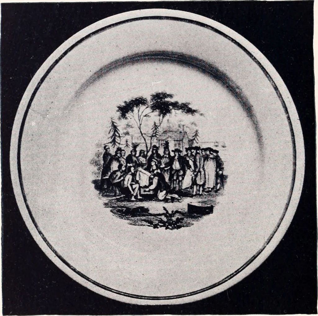 An illustration from Anglo-American pottery; old English china with American views; a manual for collectors, 1901, leaf 141