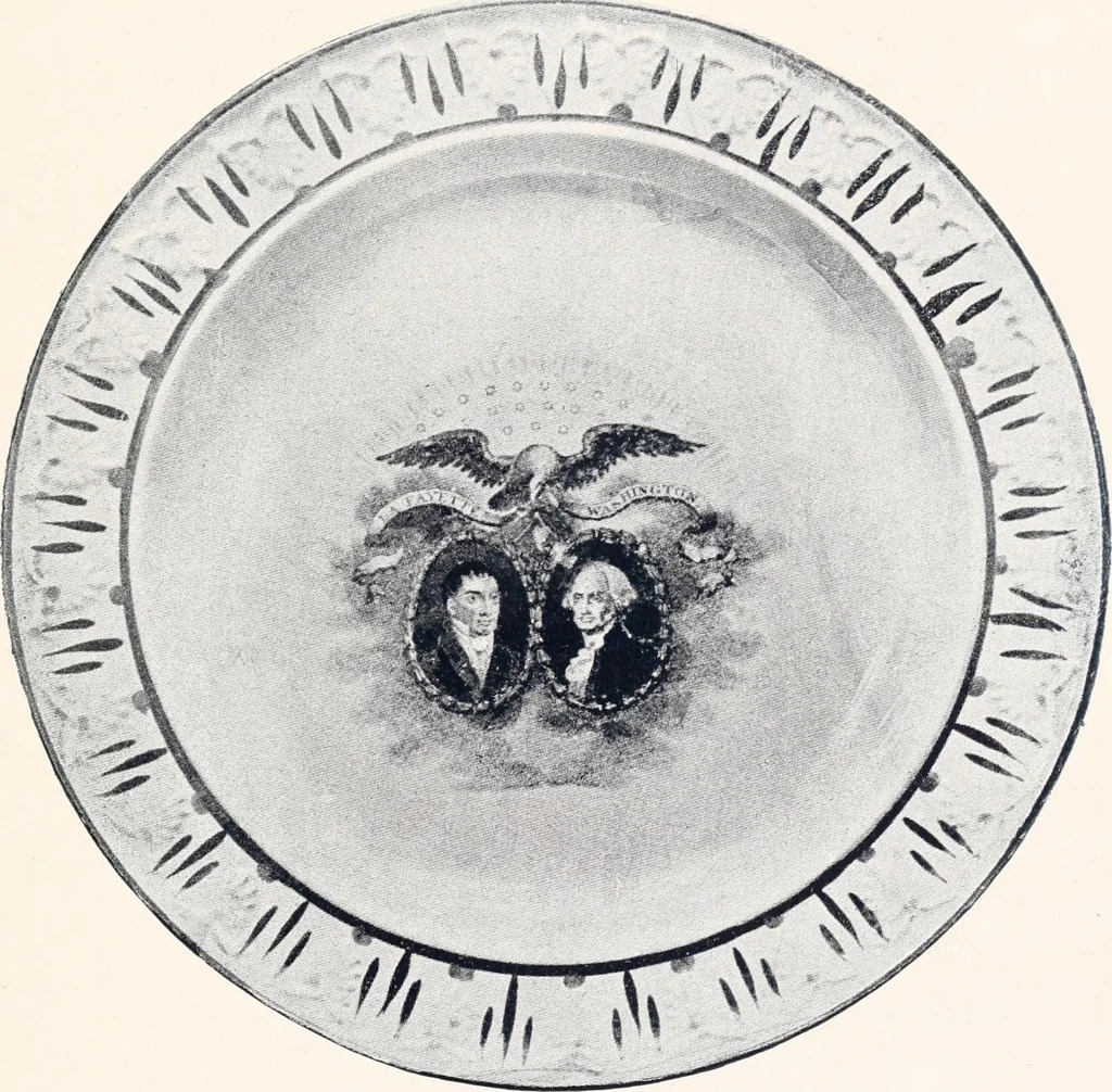 An illustration from Anglo-American pottery; old English china with American views; a manual for collectors, 1901, leaf 144