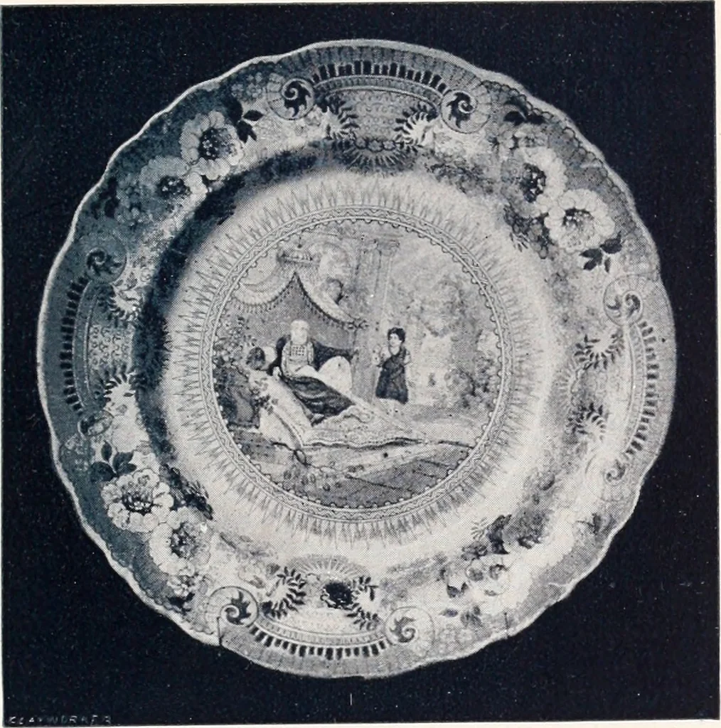 An illustration from Anglo-American pottery; old English china with American views; a manual for collectors, 1901, leaf 158