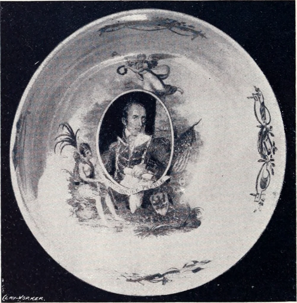 An illustration from Anglo-American pottery; old English china with American views; a manual for collectors, 1901, leaf 25