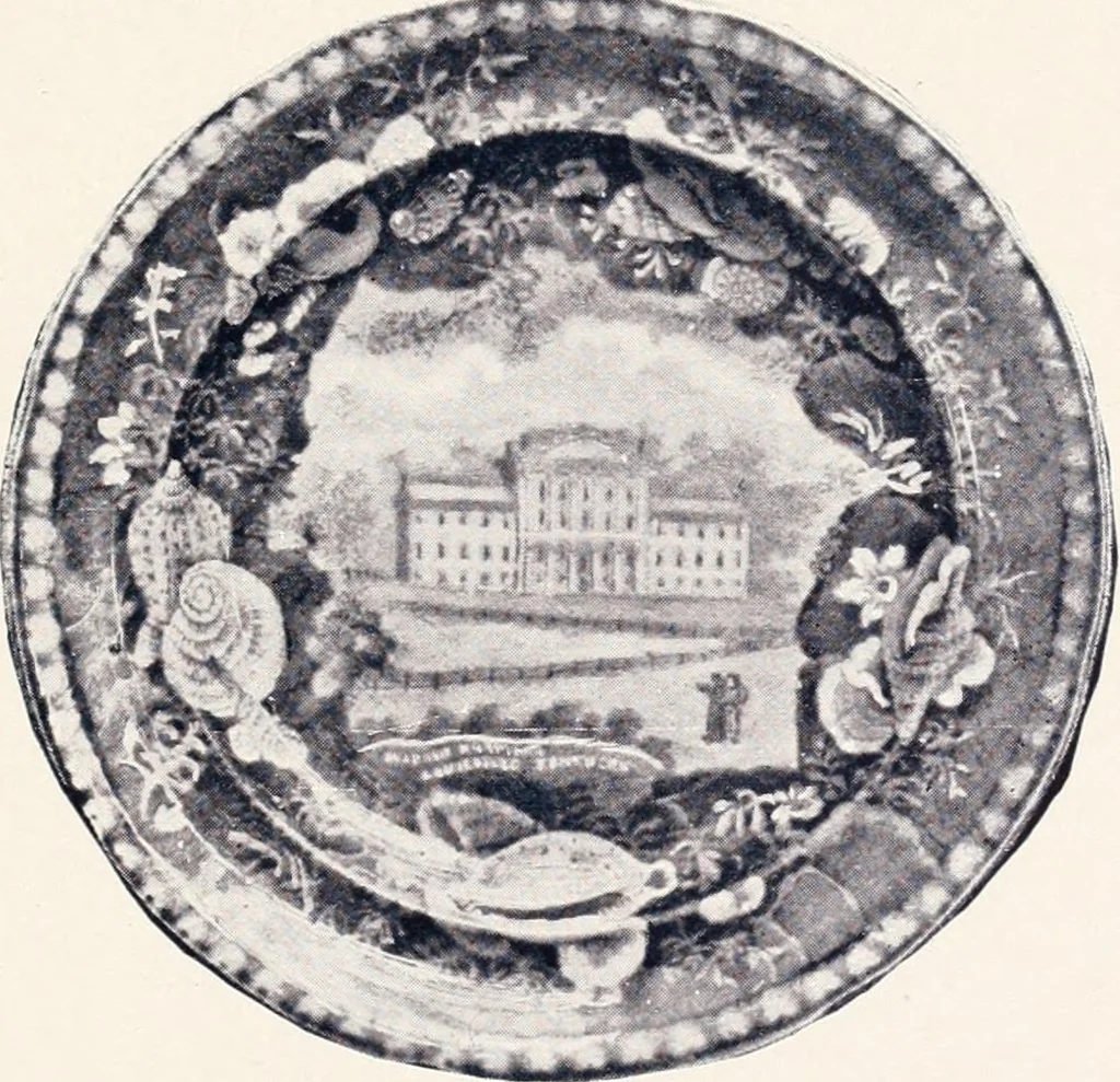 An illustration from Anglo-American pottery; old English china with American views; a manual for collectors, 1901, leaf 38