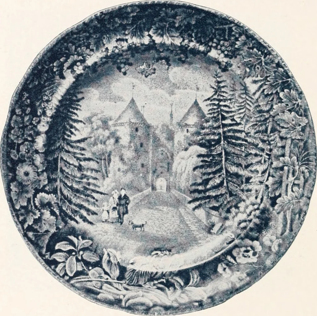 An illustration from Anglo-American pottery; old English china with American views; a manual for collectors, 1901, leaf 41
