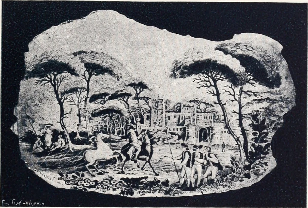 An illustration from Anglo-American pottery; old English china with American views; a manual for collectors, 1901, leaf 44