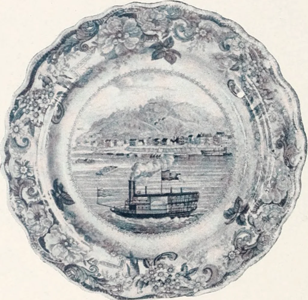 An illustration from Anglo-American pottery; old English china with American views; a manual for collectors, 1901, leaf 55