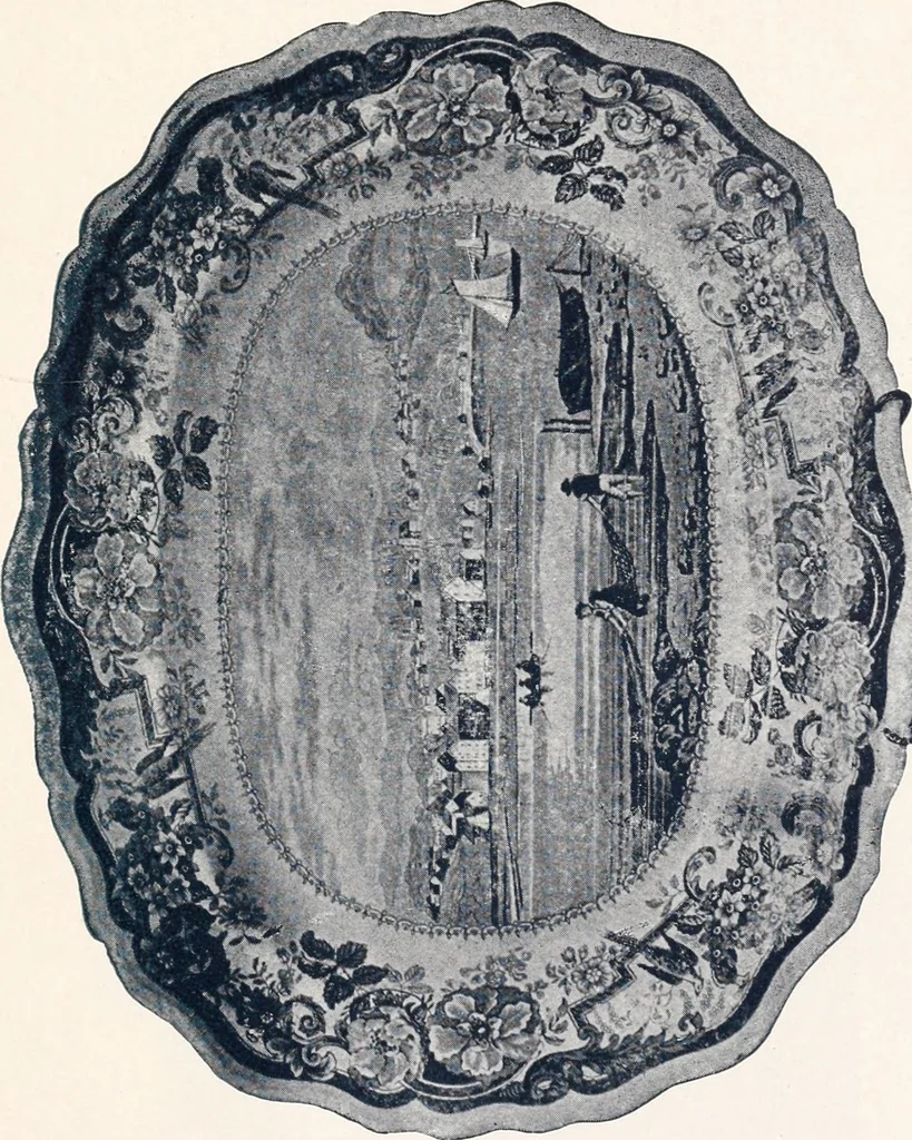 An illustration from Anglo-American pottery; old English china with American views; a manual for collectors, 1901, leaf 56