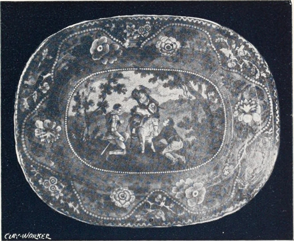 An illustration from Anglo-American pottery; old English china with American views; a manual for collectors, 1901, leaf 62