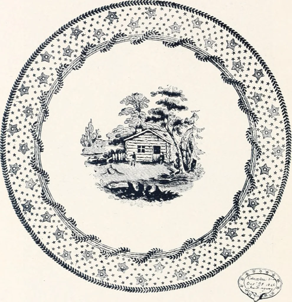 An illustration from Anglo-American pottery; old English china with American views; a manual for collectors, 1901, leaf 71