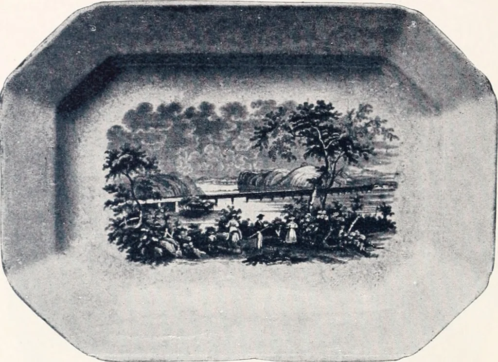 An illustration from Anglo-American pottery; old English china with American views; a manual for collectors, 1901, leaf 75
