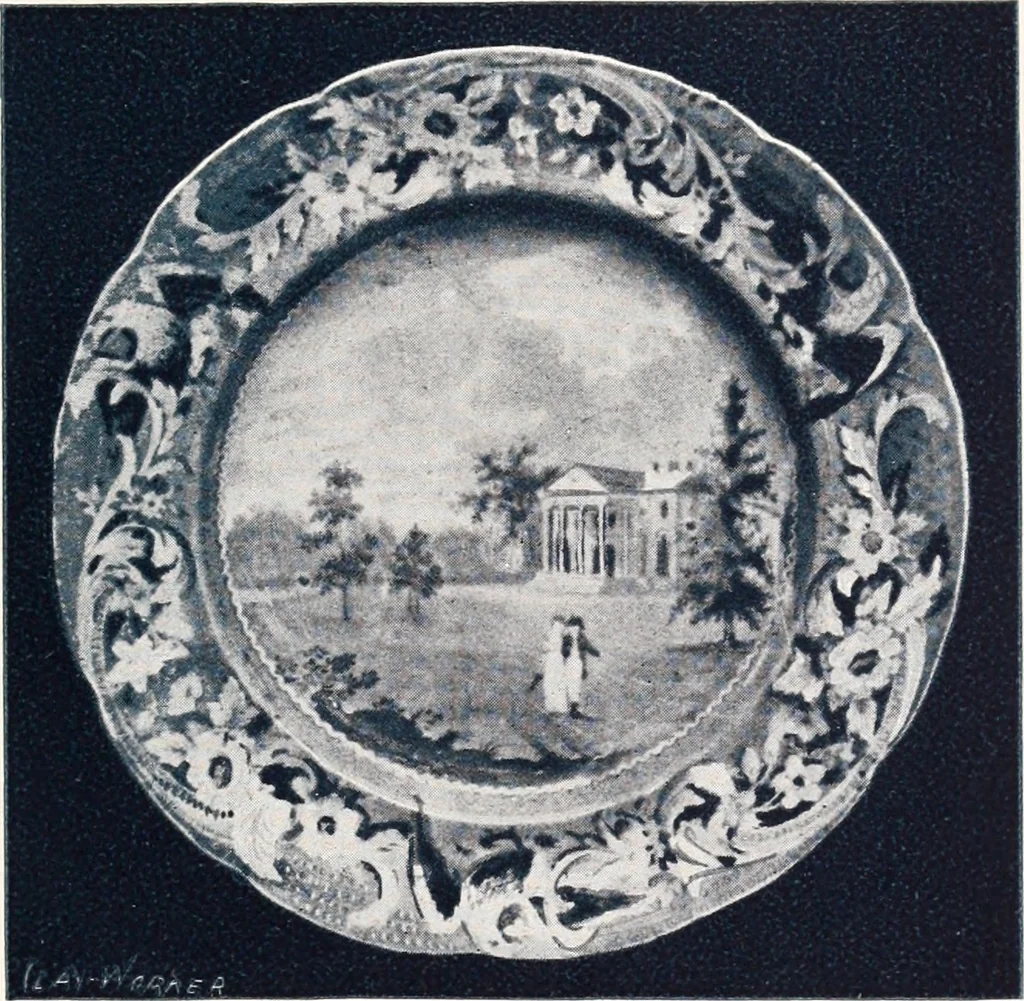 An illustration from Anglo-American pottery; old English china with American views; a manual for collectors, 1901, leaf 82
