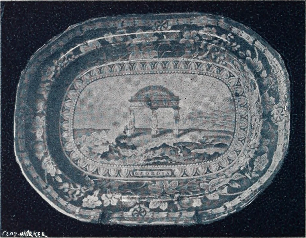 An illustration from Anglo-American pottery; old English china with American views; a manual for collectors, 1901, leaf 85