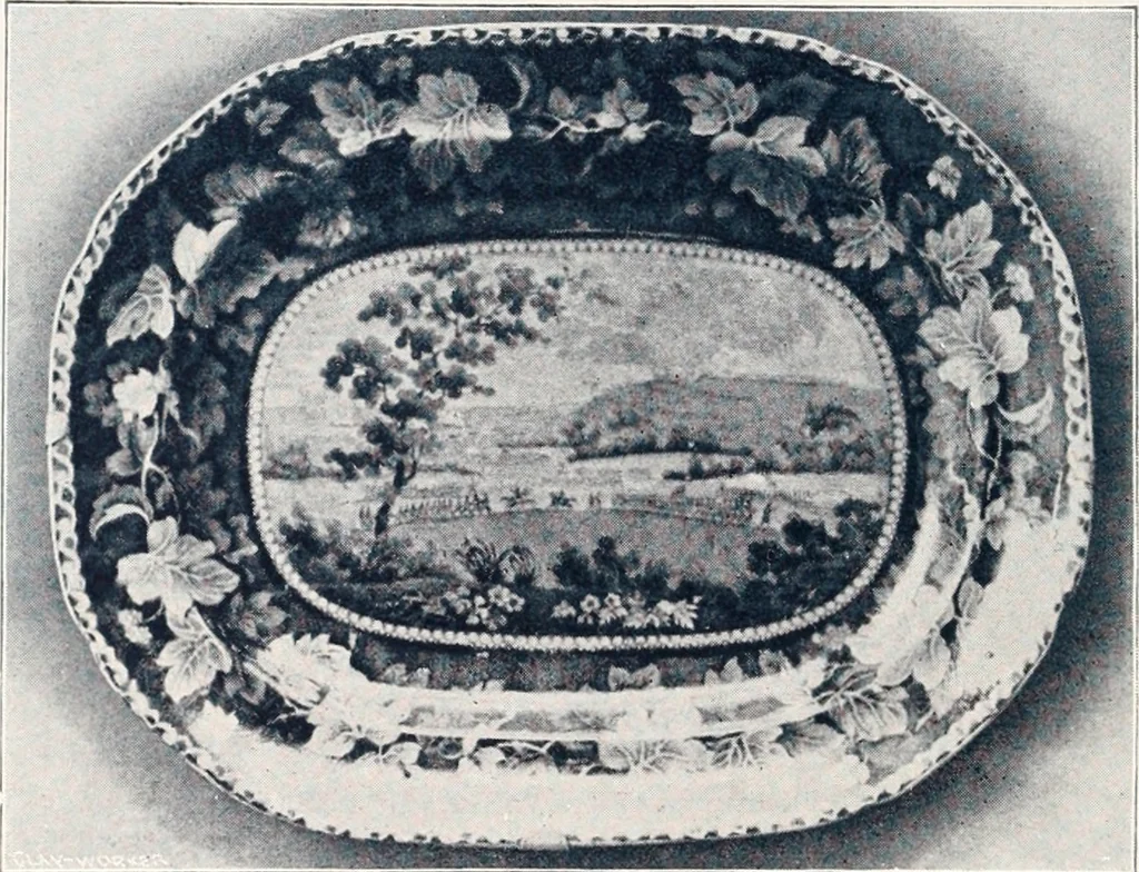 An illustration from Anglo-American pottery; old English china with American views; a manual for collectors, 1901, leaf 91