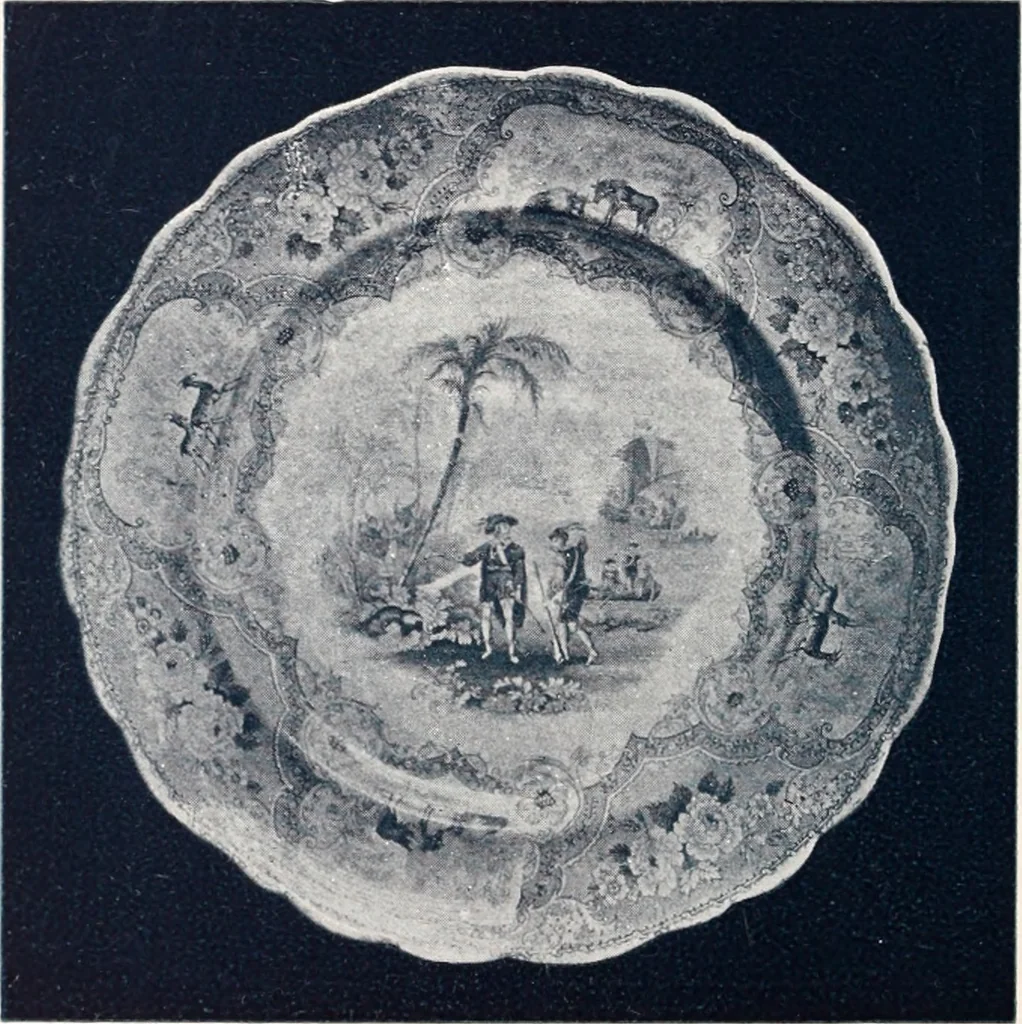 An illustration from Anglo-American pottery; old English china with American views; a manual for collectors, 1901, leaf 99