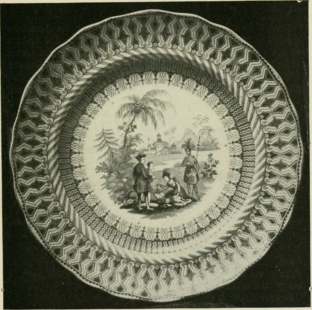 An illustration from Anglo-American pottery; old English china with American views, a manual for collectors, 1899, leaf 102